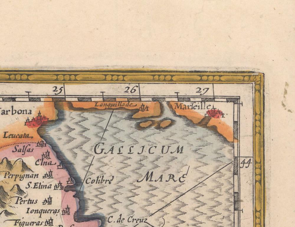 Antique Map of Spain 1633 Very Rare Map Fine Reproduction | Etsy