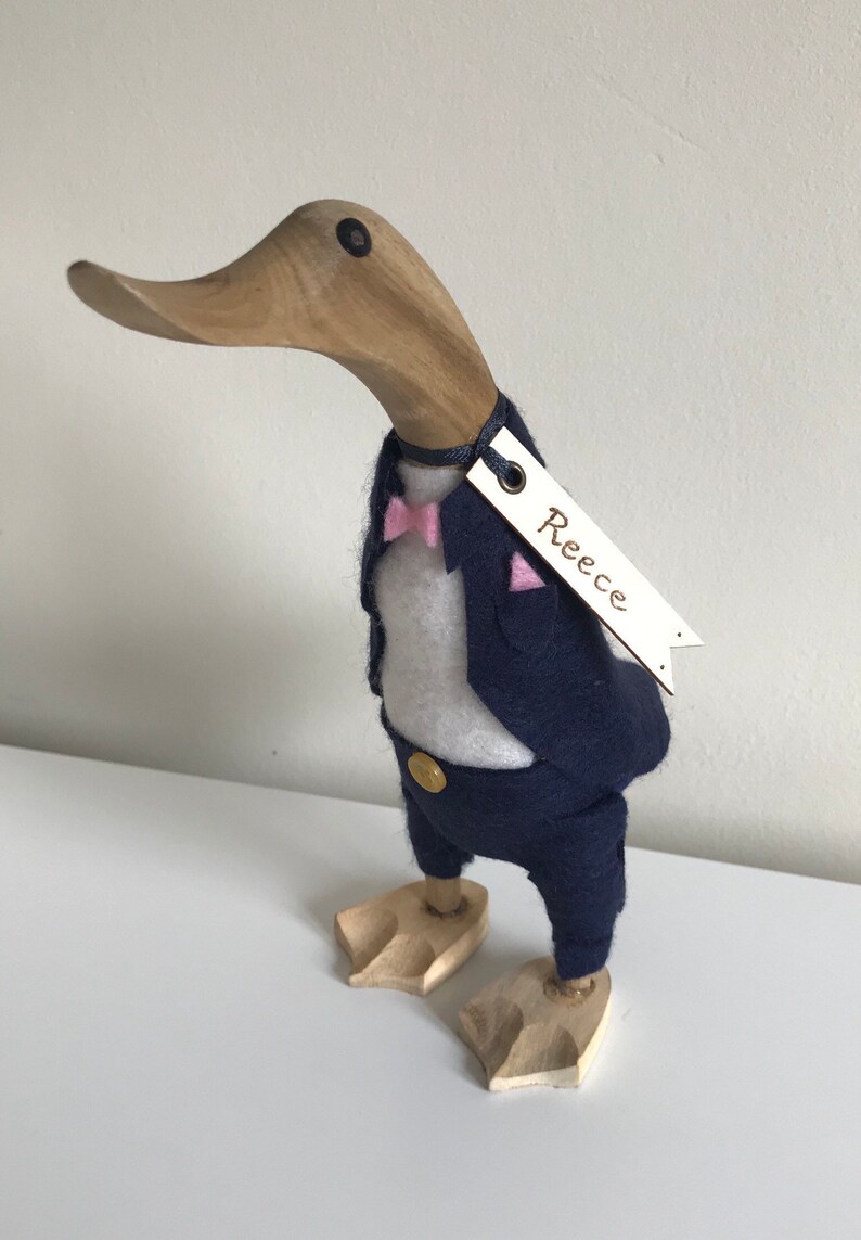 personalised wooden duck