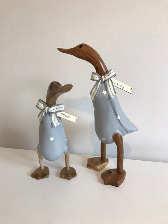 personalised wooden duck