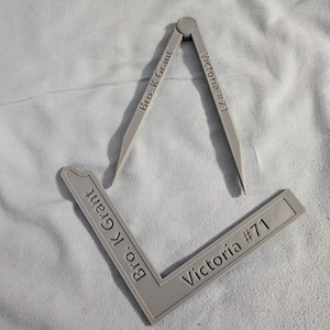 3D printed Square and Compass