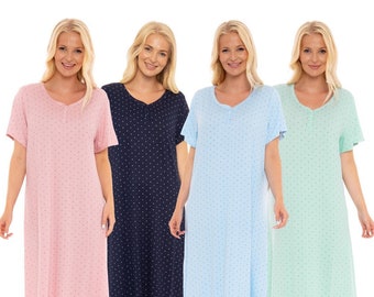 Ladies Suzy & Me Luxury Soft Touch Jersey Plus Size Long Nightdress