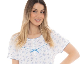 Suzy & Me Pure Cotton Jersey Butterfly Print Nightdress