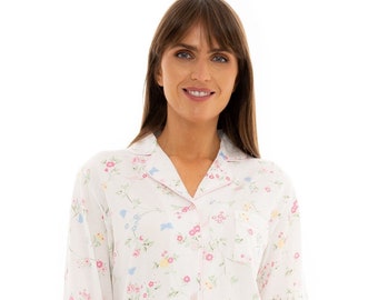 Suzy & Me Ladies 100% Cotton "Birds and Butterflies" Pyjamas