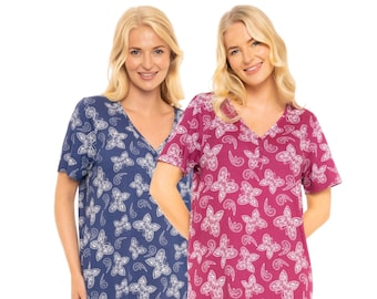 Suzy & Me Pure Cotton Long Jersey Nightdress Including Larger Sizes