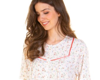 Suzy & Me Ladies Cotton Button Through Nightdress