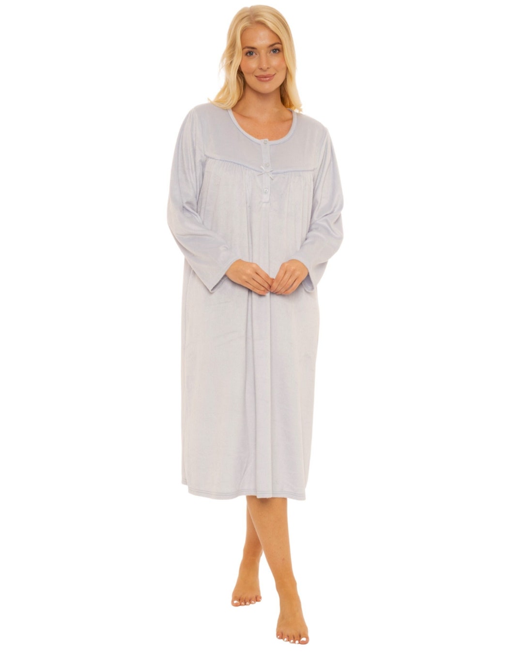 Ladies Luxury Polished Fleece Nightdress Etsy UK