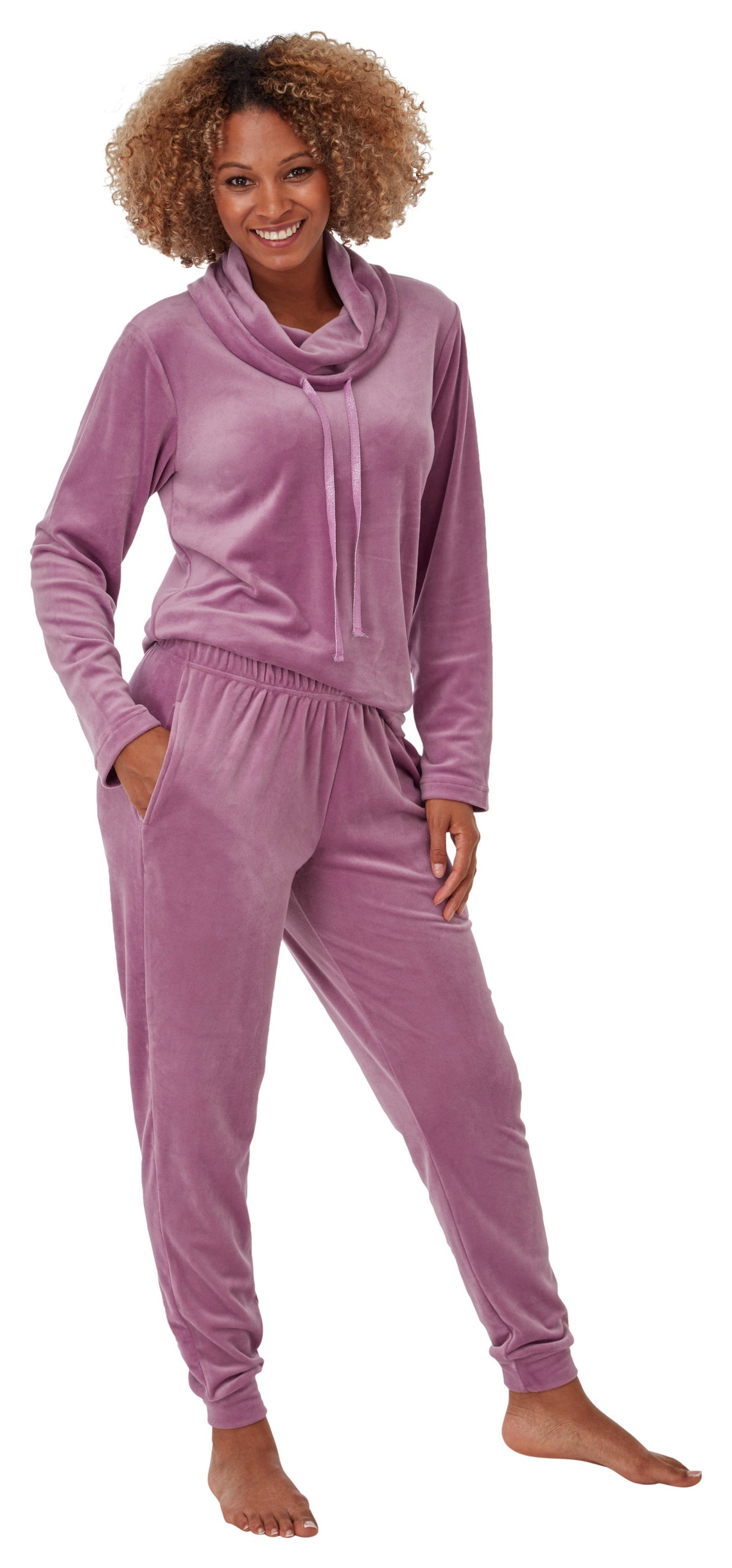 Suzy & Me Luxury Soft Velour Cowl Neck Lounge Pyjamas Etsy UK