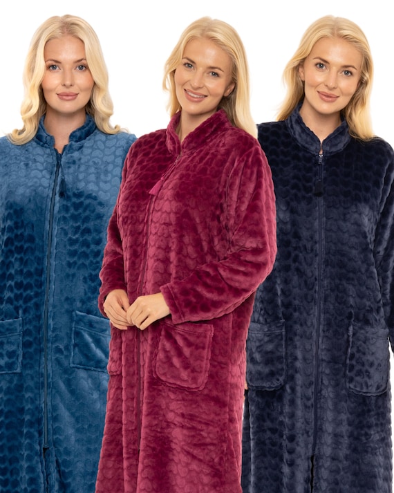 KATE MORGAN Ladies Dressing Gown Soft Plush Bath Robe for Women Housecoat  Loungewear Bathrobe with Lounge Socks set, Gifts for Women (Small, Pink  with Socks) : Amazon.co.uk: Fashion