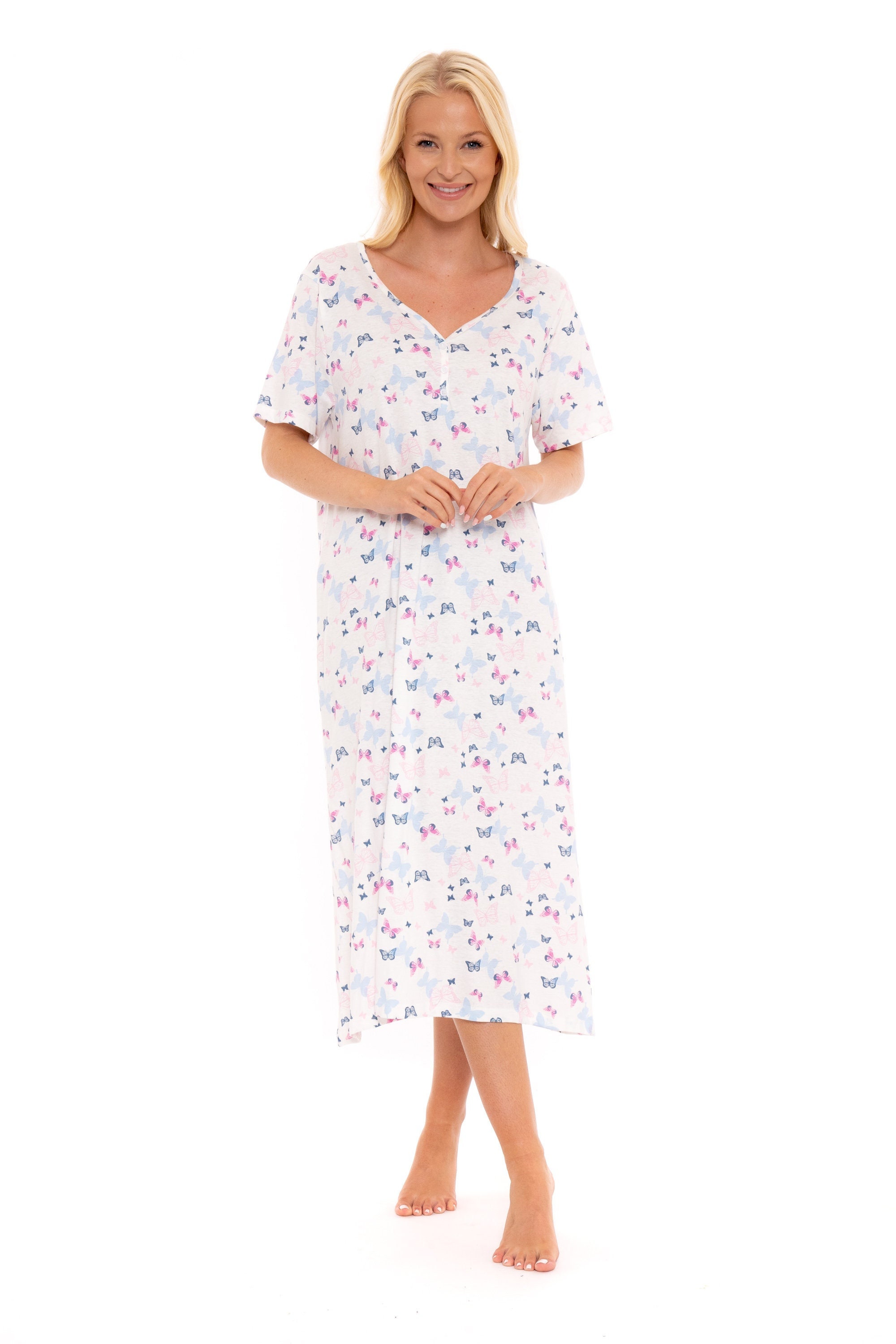 Ladies Suzy & Me 100% Cotton Plus Size Long Jersey Nightdress - Etsy UK