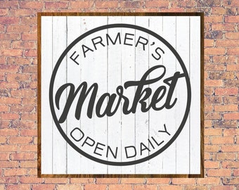 Farmers Market Sign Vector Market Fresh Printable | Etsy