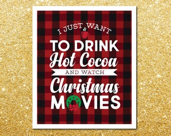 vintage Christmas SVG, Christmas, Christmas Movies, Hot Cocoa, , Stencil, Print, Cut File, Vector