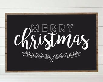 Merry Christmas SVG, Christmas SVG, Merry Christmas Cut File, Print, DXF, Modern Farmhouse, Cuttable, Digital Download, Cricut, Silhouette