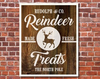 Magnolia Farms Christmas Vector, Reindeer SVG, Vintage Christmas SVG, Print, Vector, DXF, Fixer Upper, Rustic, Joanna Gaines, Wall Art