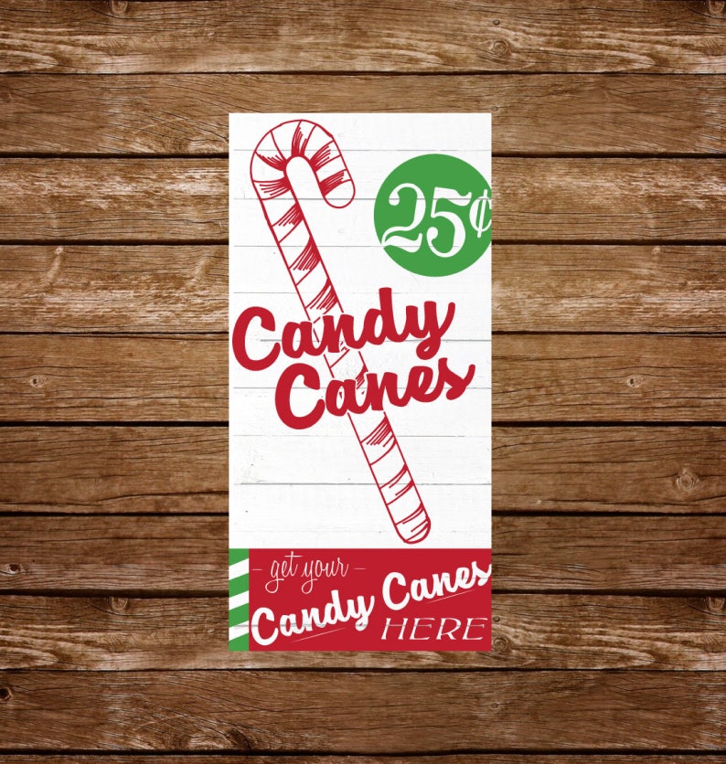 Download Vintage Christmas SVG Christmas Sign Candy Cane Sign Print ...