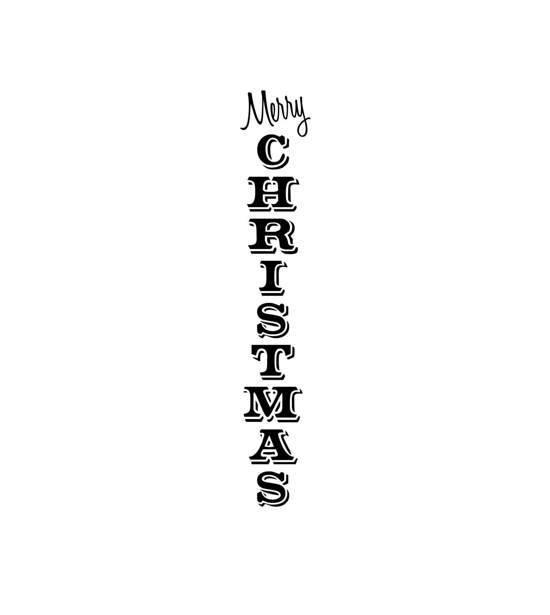 Merry Christmas Vertical Sign Merry Christmas Vertical SVG - Etsy Ireland