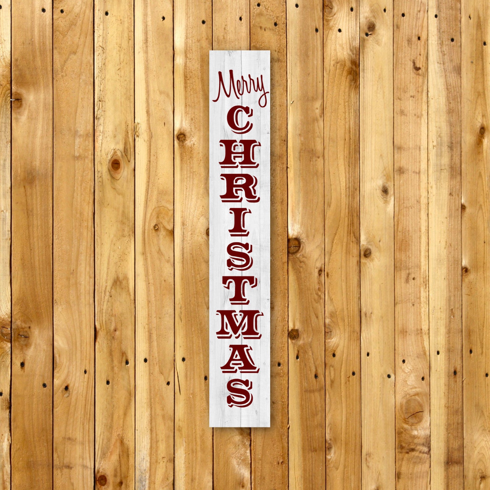 Merry Christmas Vertical Sign Merry Christmas Vertical SVG - Etsy