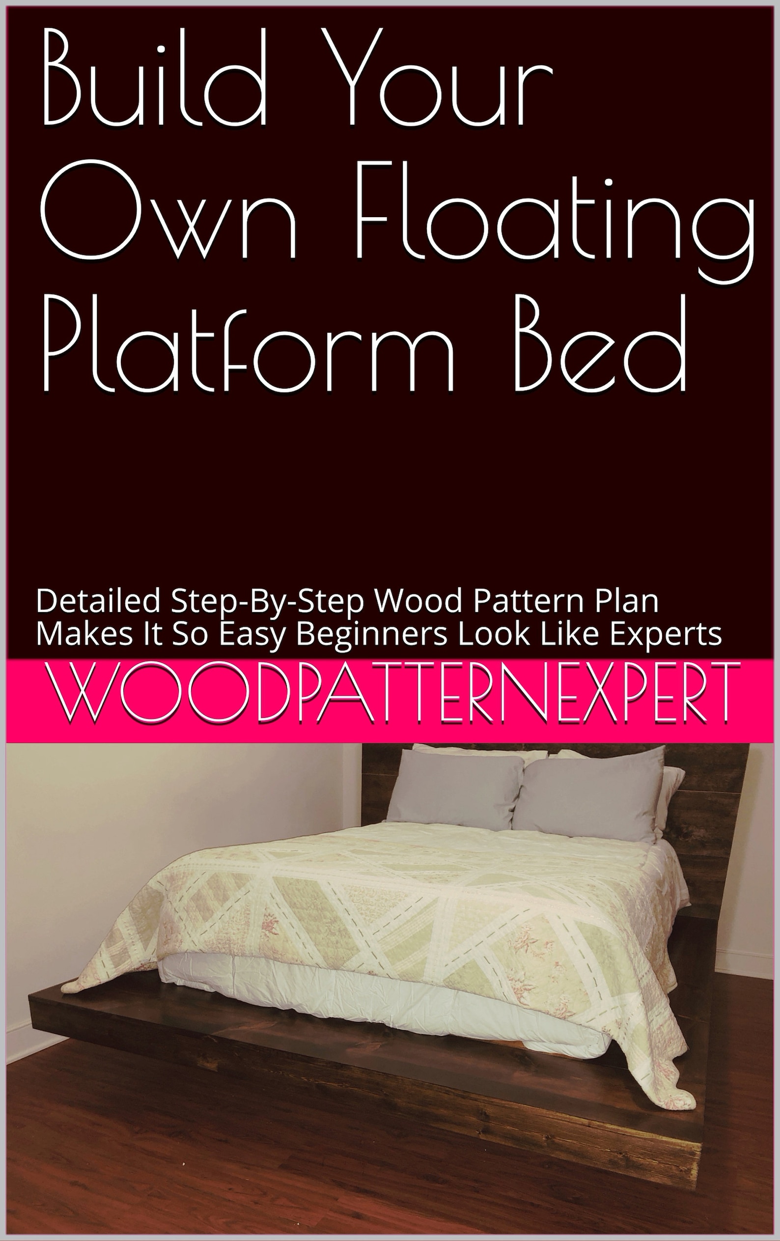 Build Your Own Floating Platform Bed Pattern King Queen Full Etsy