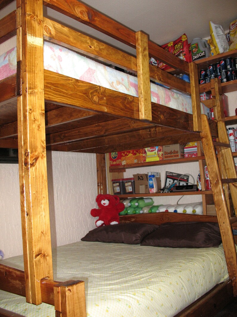 Diy Bunk Bed Plan To Build Your Own King Over Queen Over Full Etsy Australia