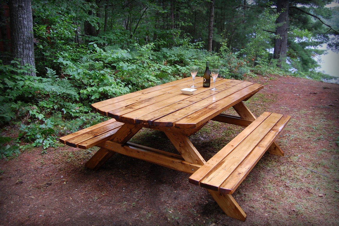 Build Your Own Picnic Table Pattern DIY 7 Family Sized W/ Etsy
