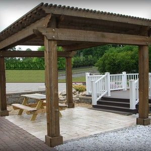 DIY Pergola Arbor How-to Book; Pattern Plan to Easily Build Large 12x16 Windsor Shade Shelter