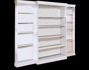 Plano de estantería; Biblioteca con estantería personalizada: Proyecto de carpintería DIY (Descarga PDF)