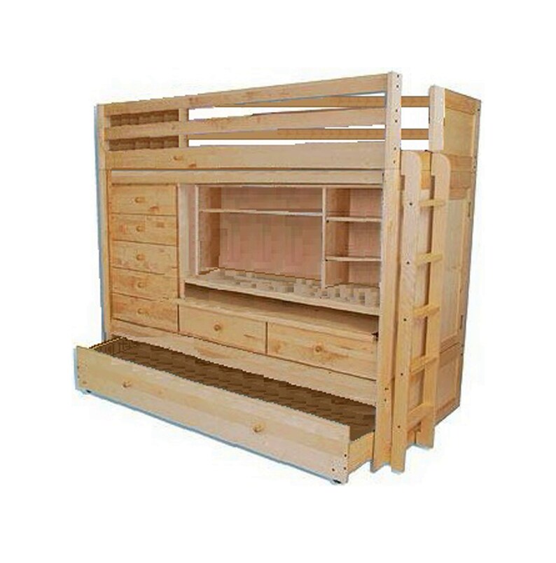 Build Your Own Alln1 Loft Bunk Bed Pattern DIY With Desk & Etsy Canada