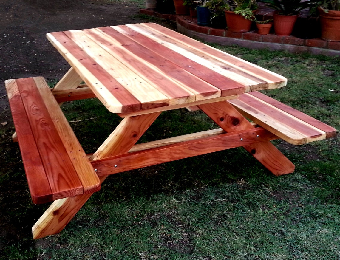 Build Your Own Picnic Table Pattern DIY 7 Family Sized W/ Etsy