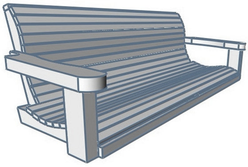 Livre pratique sur la balançoire de porche à faire soi-même Plan de modèle pour construire facilement une balançoire de porche suspendue de 5 pi de long x 16 po de profondeur image 6