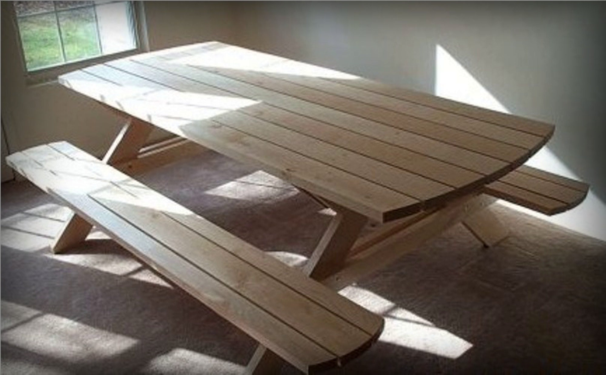 Build Your Own Picnic Table Pattern DIY 7 Family Sized W/ Etsy