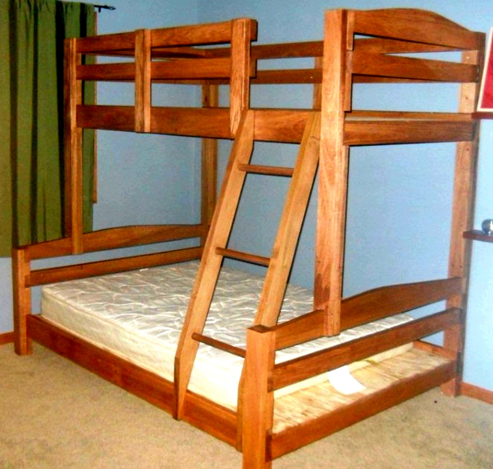 DIY Bunk Bed Plan to Build Your Own King Over Queen Over Full Etsy
