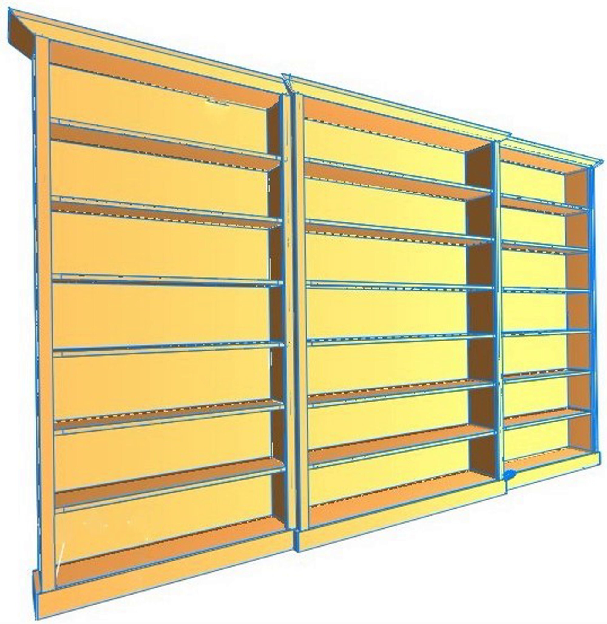 Build Your Own Bookcase Pattern DIY Any Size Custom Bookshelf Etsy