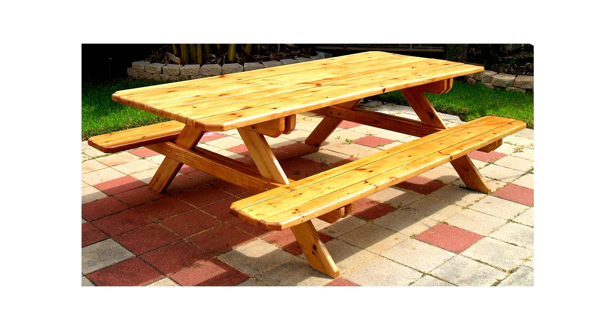 Build Your Own Picnic Table Pattern DIY 7 Family Sized W/ Etsy