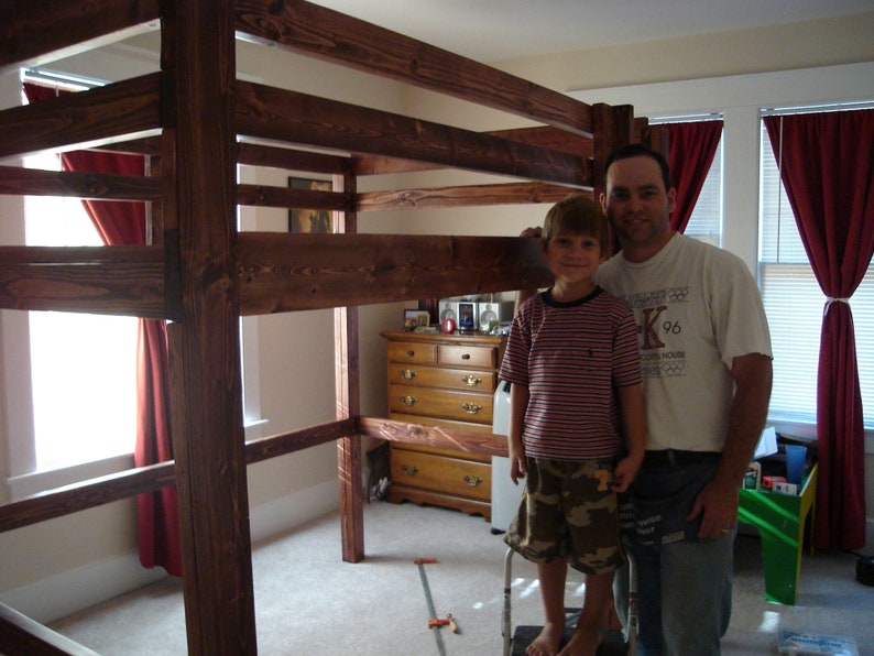 Build Your Own Loft Bunk Bed Pattern DIY King Queen Full or Etsy