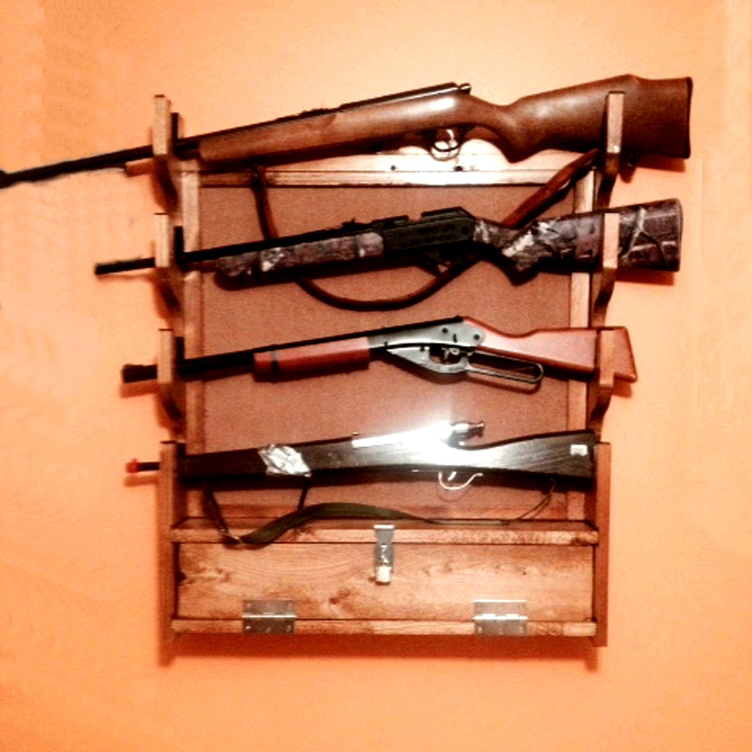 Build Your Own Rifle Gun Rack Pattern DIY San Angelo Wall Etsy Canada