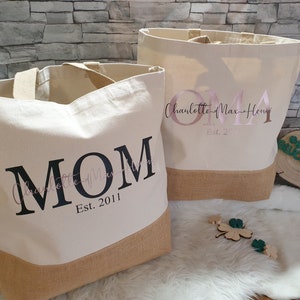 Personalized Jute Shoppers: High quality customized shopping bags