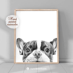 French bulldog art prints Dog art Dog decor Dog print Downloadable prints Animal wall art Dog wall art Dog wall decor Animal prints FA