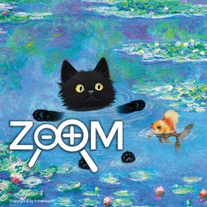 Regalos de gato negro, impresión de Claude Monet, arte de pared divertido y lindo, póster de nenúfares, gatito, pintura al óleo, lienzo, dibujo de mascota, amante, decoración de pared para dormitorio imagen 8