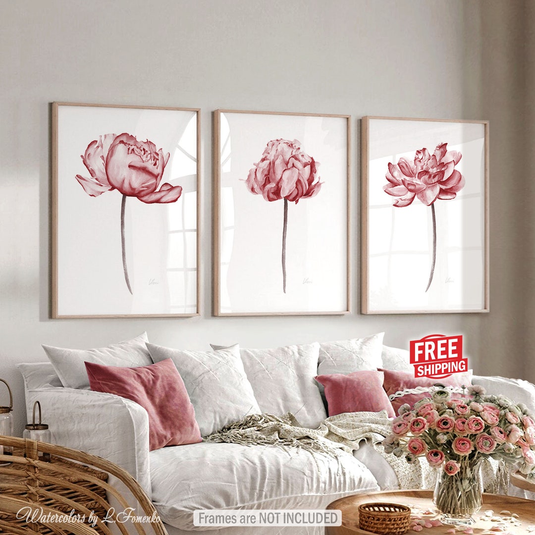 Red Wall Art Bedroom Bathroom Wall Decor Living Room Decor - Etsy