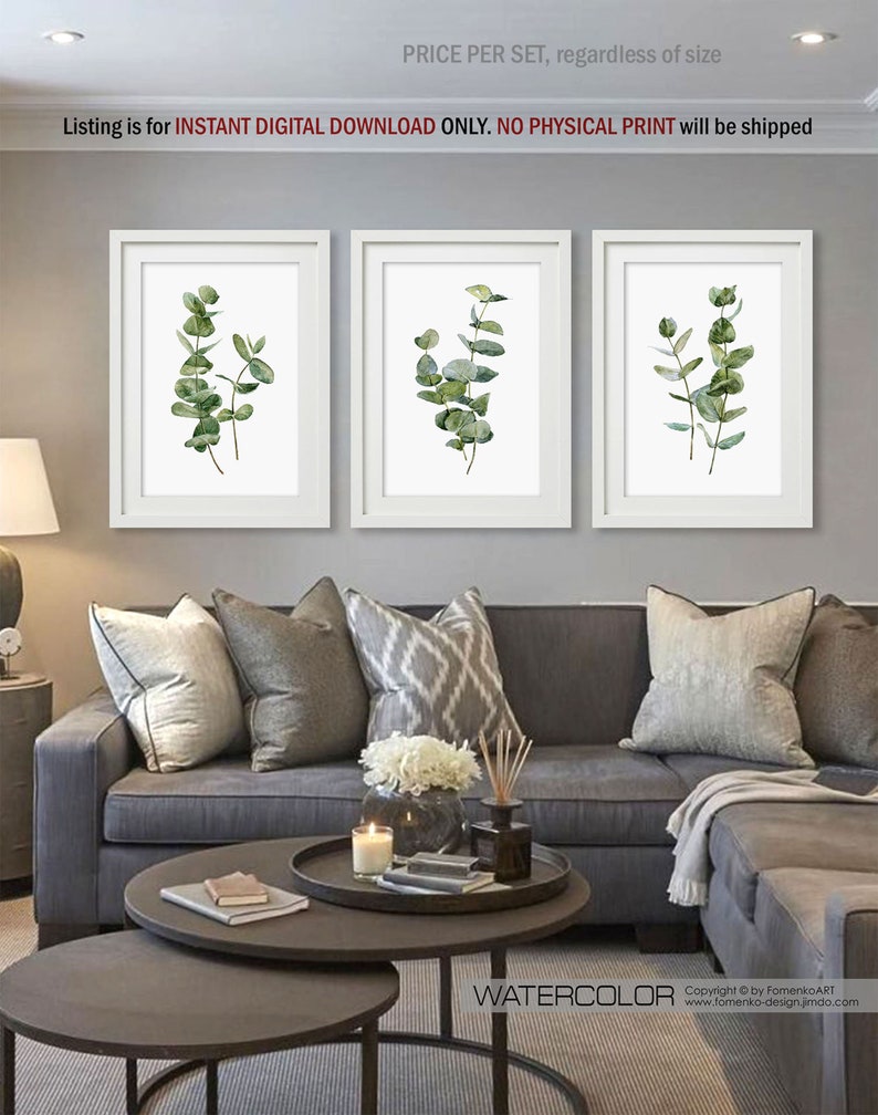 Bathroom wall decor Bedroom Downloadable prints wall art Green | Etsy