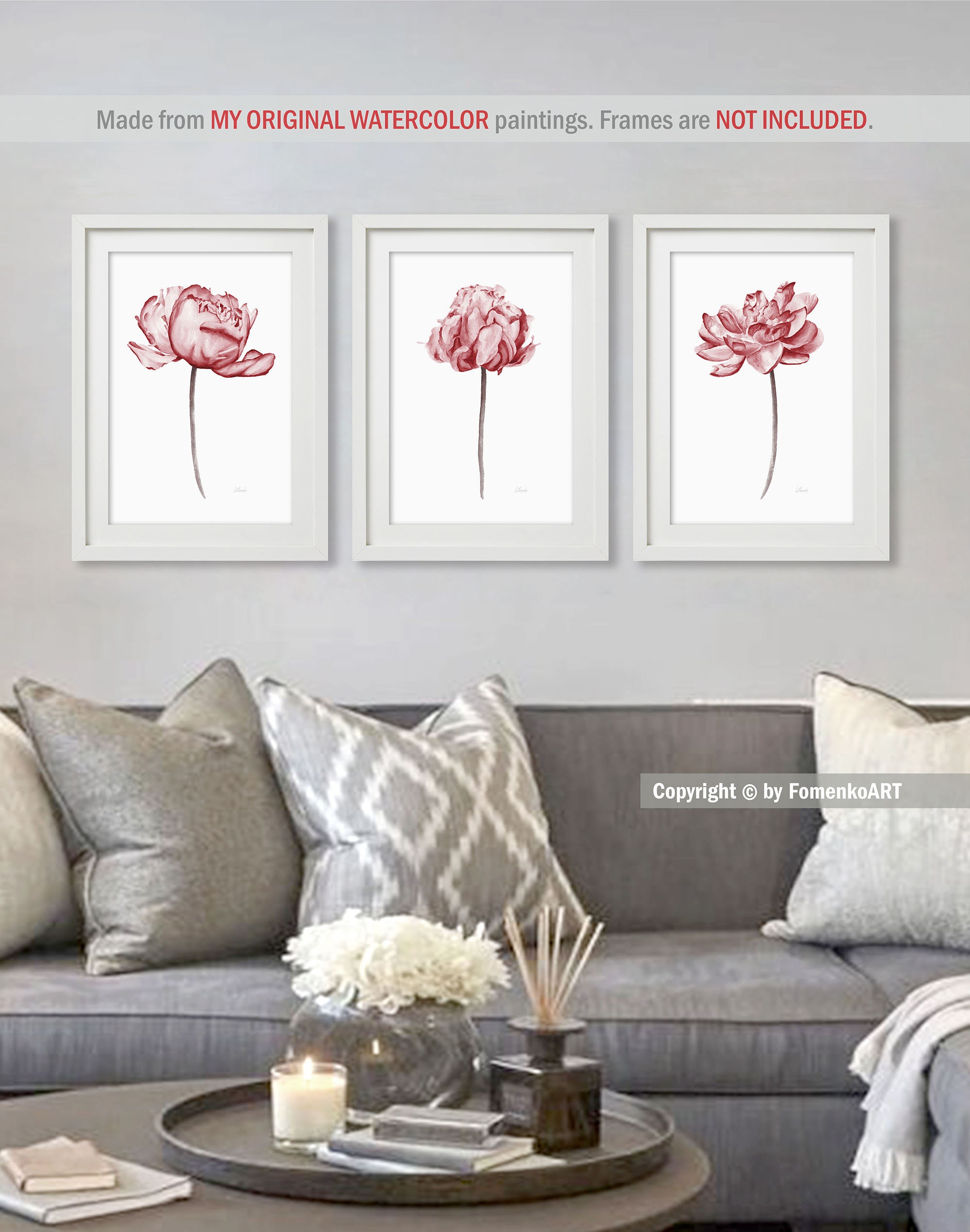 Red wall art Bedroom Bathroom wall decor Living room decor Etsy