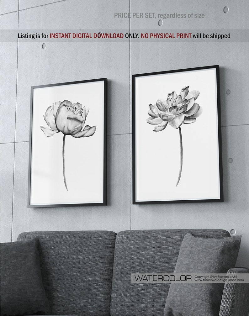 Modern Rustic home decor Black and white Wall art prints wall Etsy