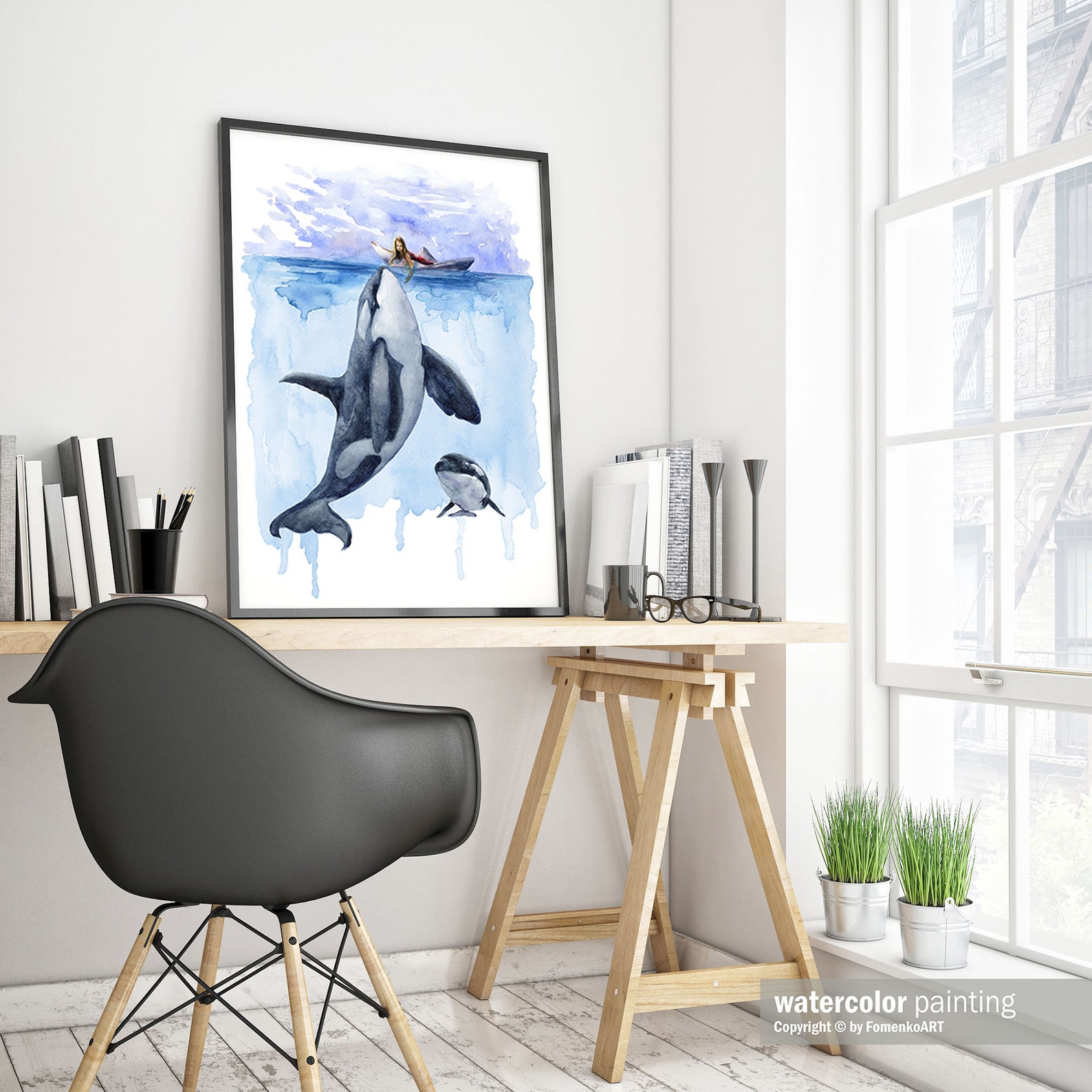 Orca Whale Art Bathroom Wall Decor Printable Wall Art Prints Killer ...