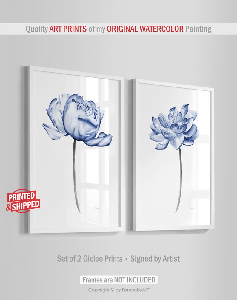 Peony Flower Prints Master Bedroom Wall Decor Over the Bed - Etsy