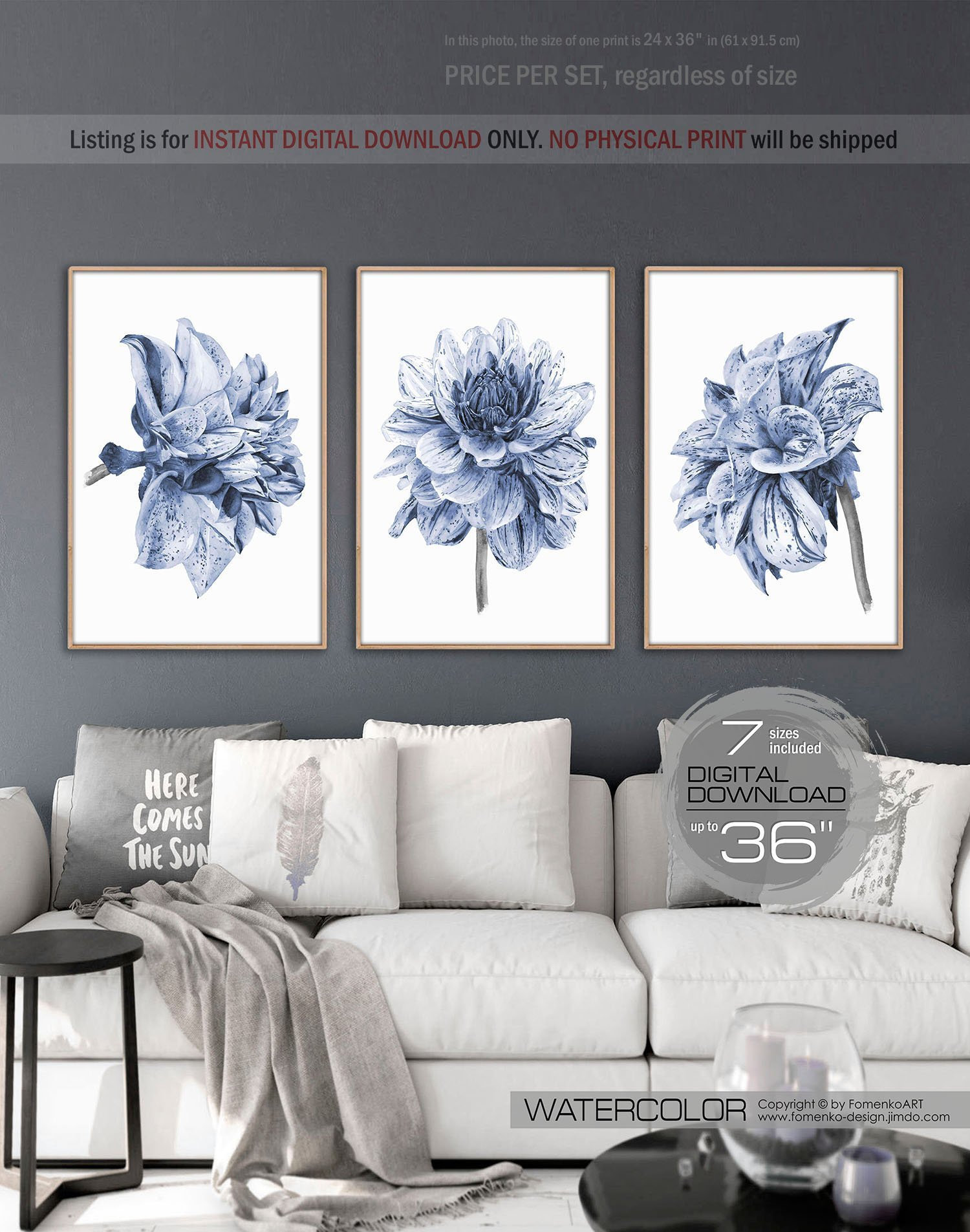 Large wall art prints Printable wall art Downloadable prints | Etsy