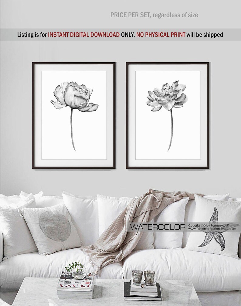Modern Rustic home decor Black and white Wall art prints wall Etsy