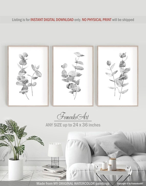 Black and White Prints Set of 3 Downloadable Prints Bedroom | Etsy