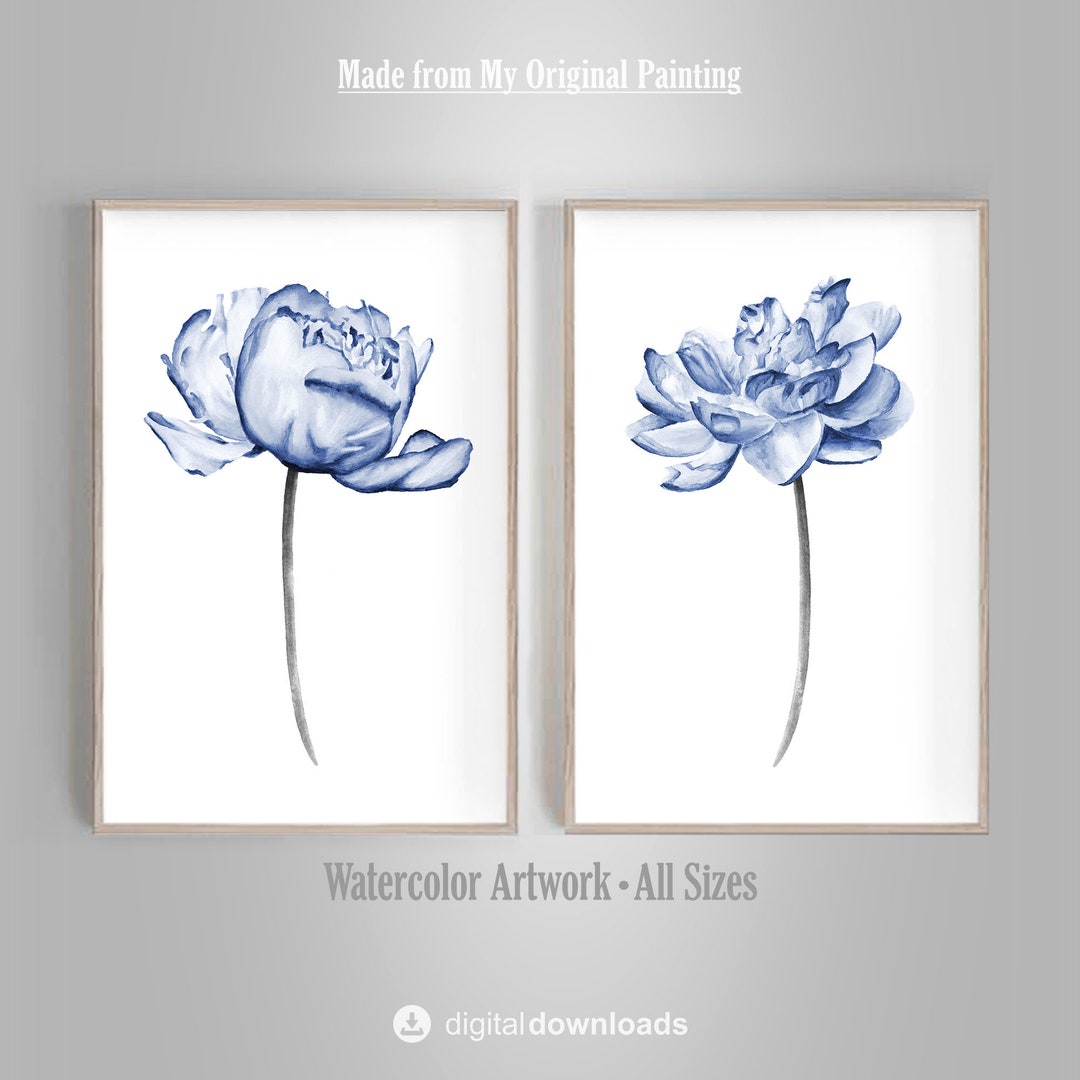 Wall Decor Bedroom Bathroom Printable Wall Art Set of 2 Art - Etsy
