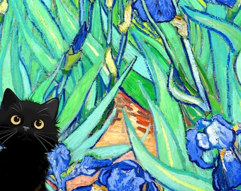 黒猫の壁アート モネ マティス ゴッホ プリント 寝室の壁飾り ベッドの