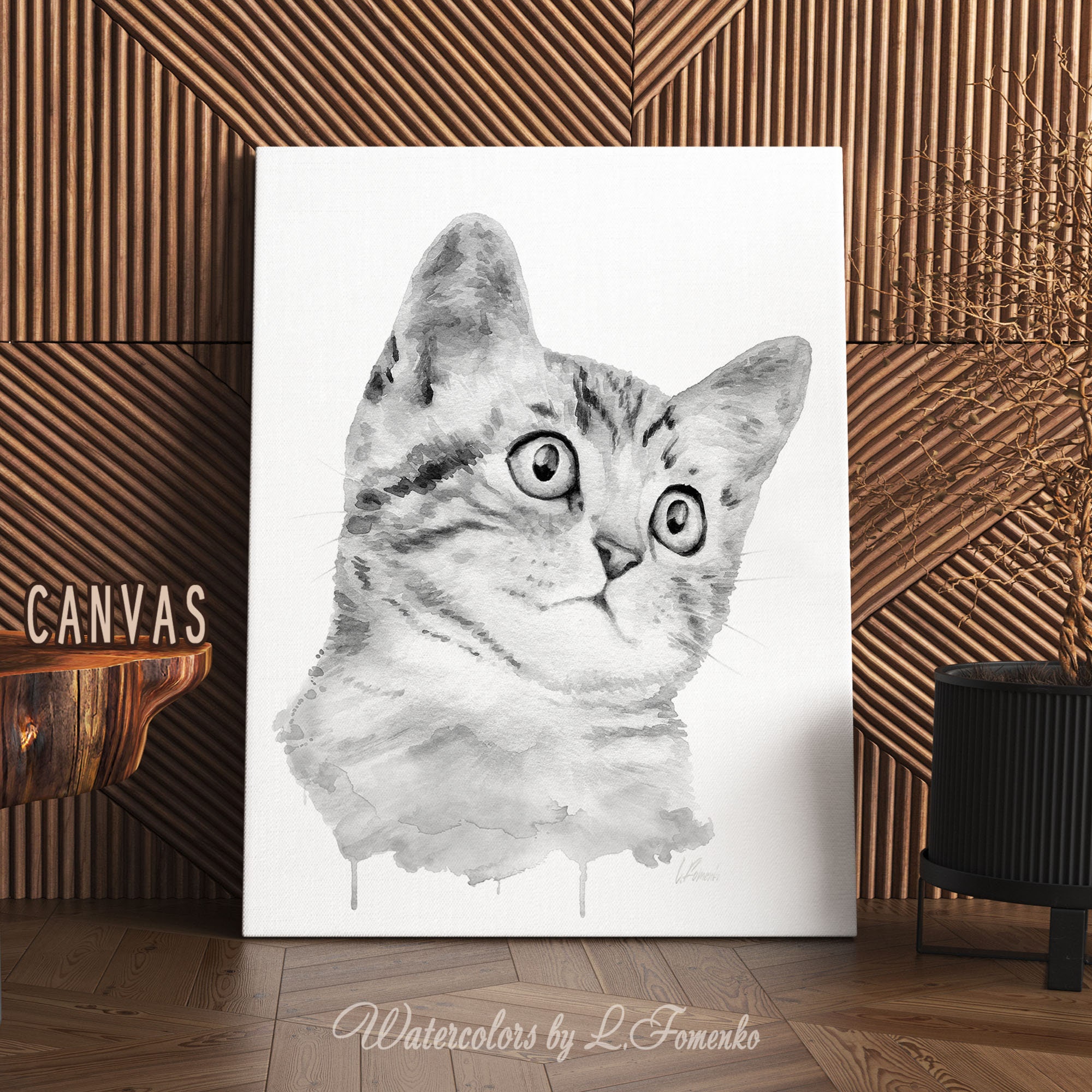 Tabby Cat Art Print of My Original Watercolor Painting - Etsy