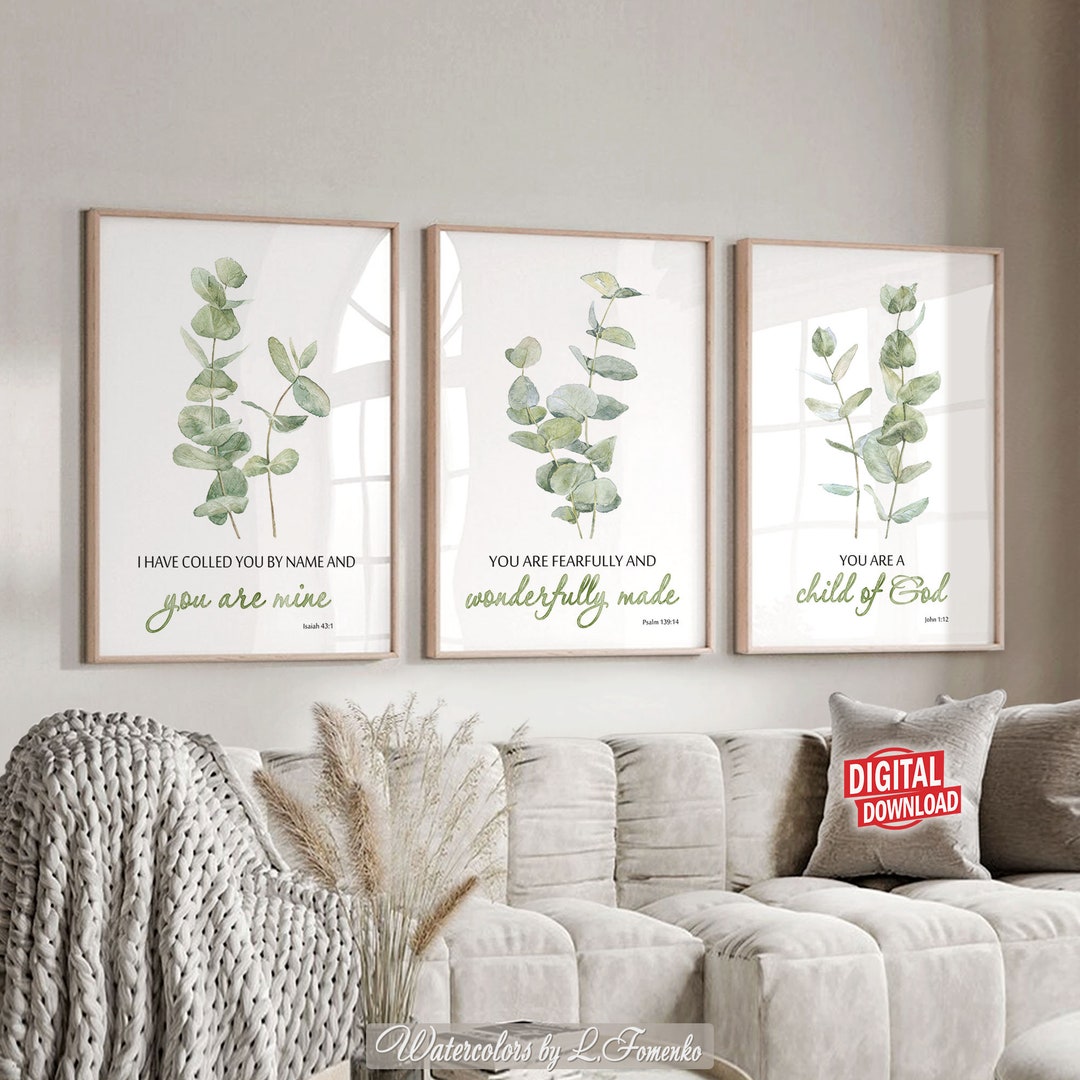 Bible Verse Wall Art Scripture Prints Christian Poster Etsy